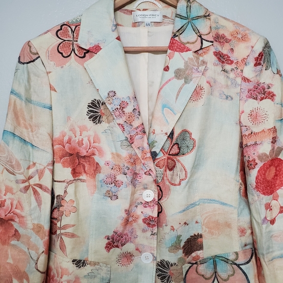 LODEN-FREY Munchen Am Dom Floral Linen Blazer - Picture 3 of 6